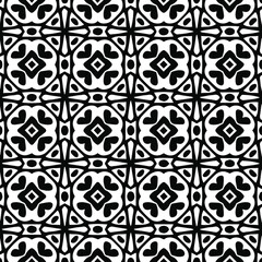  Geometric vector pattern with Black and white colors. Seamless abstract ornament for wallpapers and backgrounds.