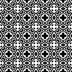  Geometric vector pattern with Black and white colors. Seamless abstract ornament for wallpapers and backgrounds.