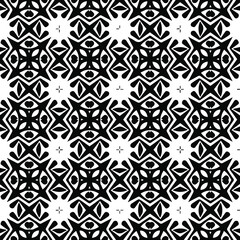  Geometric vector pattern with Black and white colors. Seamless abstract ornament for wallpapers and backgrounds.