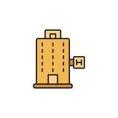 Obraz premium hospital building icon. Set of buildings illustration icons. Signs, symbols can be used for web, logo, mobile app, UI, UX