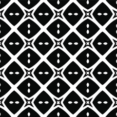 Geometric vector pattern with Black and white colors. Seamless abstract ornament for wallpapers and backgrounds.