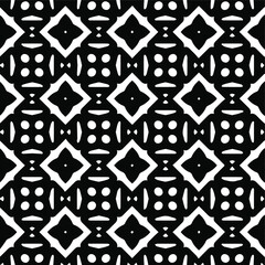 Geometric vector pattern with Black and white colors. Seamless abstract ornament for wallpapers and backgrounds.