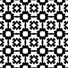 Geometric vector pattern with Black and white colors. Seamless abstract ornament for wallpapers and backgrounds.