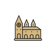 building, church icon. Set of buildings illustration icons. Signs, symbols can be used for web, logo, mobile app, UI, UX