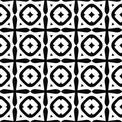 Geometric vector pattern with Black and white colors. Seamless abstract ornament for wallpapers and backgrounds.