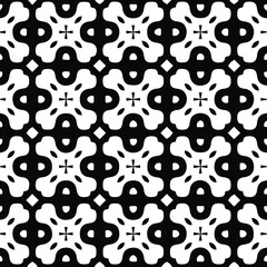 Geometric vector pattern with Black and white colors. Seamless abstract ornament for wallpapers and backgrounds.