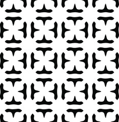 Geometric vector pattern with Black and white colors. Seamless abstract ornament for wallpapers and backgrounds.