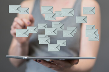 Network Communications with email symbol.