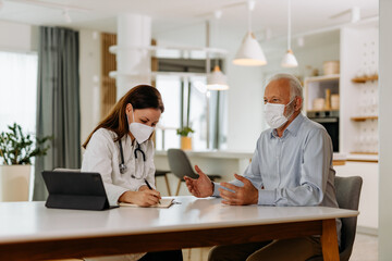 Medicine, wearing protective masks.