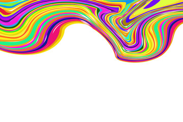 Fluid art. Modern artwork background. Mixture of acrylic paints. Abstract liquid painting marble texture, colorful gradient waves. Vector design for banner, flyer, card, cover, invitation. Copy space