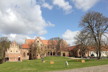 The former Cistercian monastery Chorin in Germany. view from South - obrazy, fototapety, plakaty