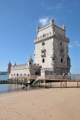 Vista de la hist&oacute;rica torre de Belem en la ciudad de Lisboa, Portugal
