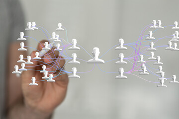hierarchy connection team group digital