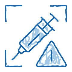 detection of injection problems icon vector outline illustration