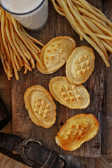 oscypek highlander cheese with milk in a shepherd's hut