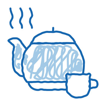recommend clip art: tea teapot doodle icon hand drawn illustration