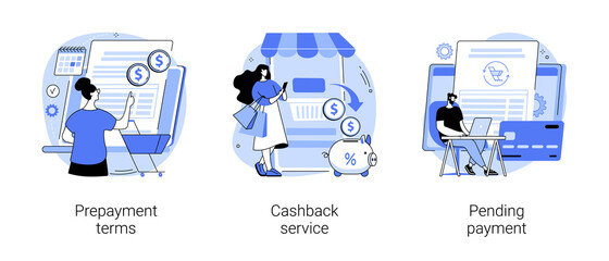 Making online purchase abstract concept vector illustrations.