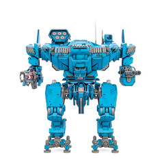 heavy mech in white background