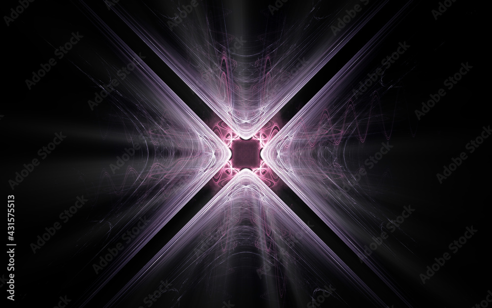 Fototapete abstract illustration computer render background image fantastic star with rays for web design and graphics