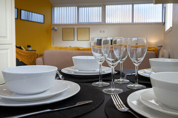 table setting for dinner