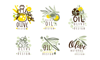 Olive Organic and Natural Product Original Design Vector Set