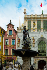 Gdańsk fontanna Neptuna Polska © Adam