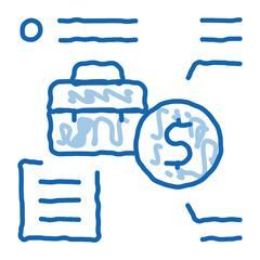 salary for work doodle icon hand drawn illustration