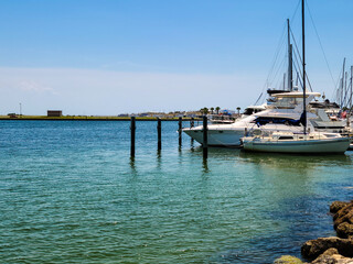 The St. Petersburg Pier, officially known as St. Pete Pier, is a landmark pleasure pier extending into Tampa Bay from downtown St. Petersburg, Florida, United States. Over the years several differ