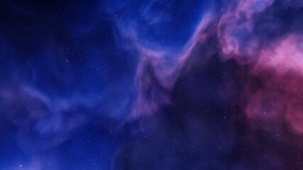 Naklejka na ściany i meble nebula gas cloud in deep outer space, colorful space background with stars