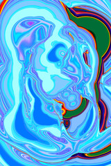 SHADES OF BLUE CURVING DIGITAL ARTWORK 