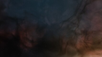 nebula gas cloud in deep outer space, colorful space background with stars