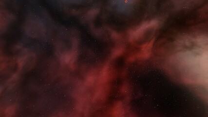 nebula gas cloud in deep outer space, colorful space background with stars