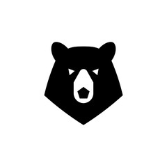 Black icon bear sign. Vector illustration eps 10