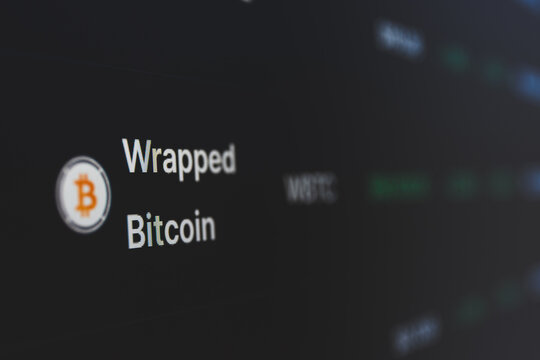 Wrapped bitcoin on cryptocurrency exchange market . A cryptocurrency is a digital or virtual currency that uses cryptography for security