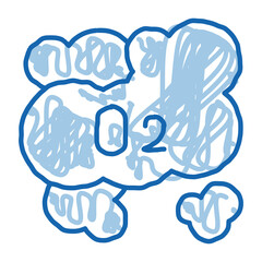 smoke from fire doodle icon hand drawn illustration