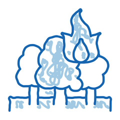 wildfire doodle icon hand drawn illustration