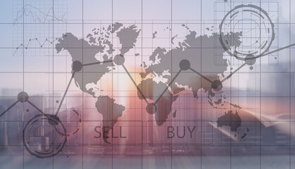 Sell and Buy Finance Business Traders concept