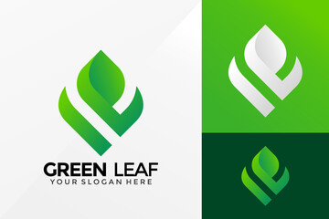 Nature Green Leaf Logo Vector Design. Brand Identity emblem, designs concept, logos, logotype element for template.