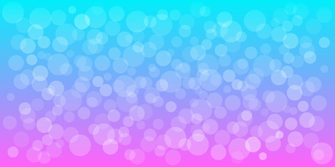 Blue and pink bokeh vector background, bright colored gradient pattern. Abstract illustration