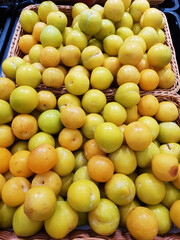 Fresh fruits palm, on basket for sale