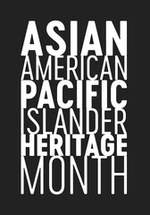 Asian American Pacific Islander Heritage Month, AAPI Celebration, AAPI Month, Celebration, Culture Celebration, Vector Text Illustration Background