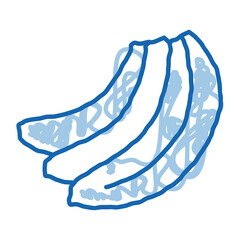 bunch of bananas doodle icon hand drawn illustration