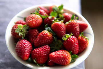strawberries in a bowl