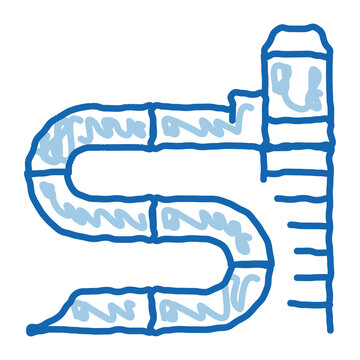blue water slide doodle clip art preview
