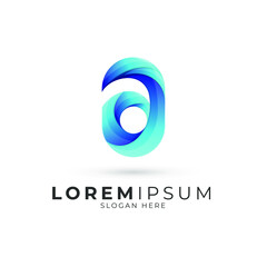 letter a gradient logo