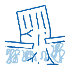 ertnquake house wreck doodle icon hand drawn illustration