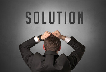 Rear view of a businessman, powerfull business concept