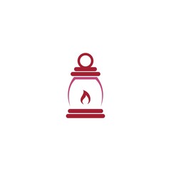 Simple lantern icon logo design vector template illustration