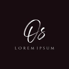 Letter OS luxury logo design vector - obrazy, fototapety, plakaty