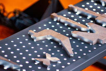 Tool for bending sheet metal. Punching and shaping tool of coordinate punch presses